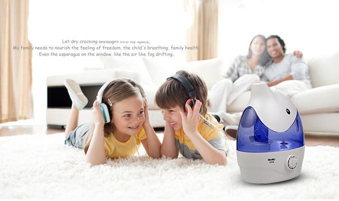 Baby with Air Purifier