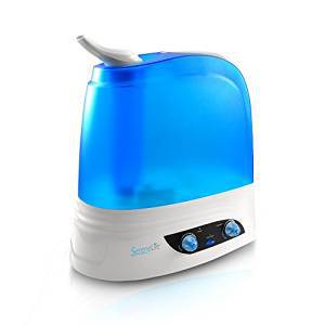 SereneLife PSLHUM80 Ultrasonic Humidifier, Warm/Cool Mist Moisture with Built-In Night Light