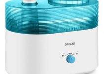 Opolar 3.8L Ultrasonic Humidifier, Top Filling, Easy To Clean Cool Mist Whole Room Humidifier with Large Capacity, Essential Oil Container and Dual Filtration System for Air and Water